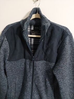 Buffalo David Bitton Navy and Light Blue Quilted Jacket